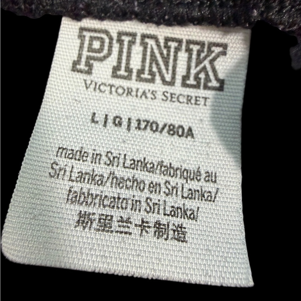 PINK Ultimate Leggings UY2K track pant Black snap side Logo wide leg pocket L - Picture 7 of 14